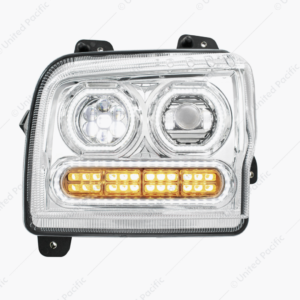 High Power 10 LED Headlight With 24 LED Turn & 100 LED Halo For 2019-2024 Kenworth W990